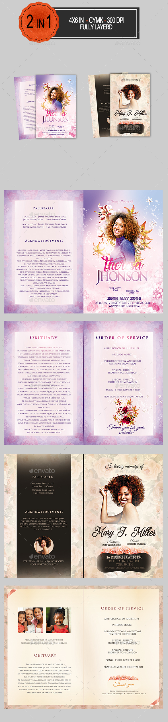 Funeral Program Bundle - Informational Brochures