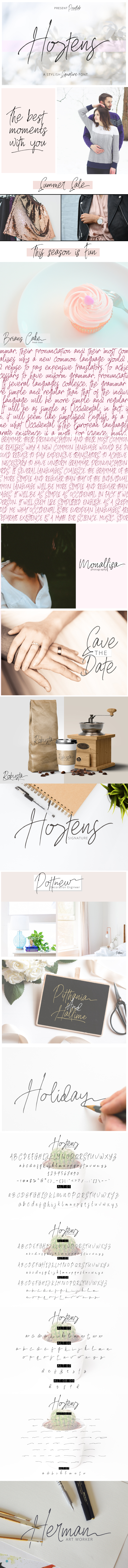 Hostens Signature - Calligraphy Script