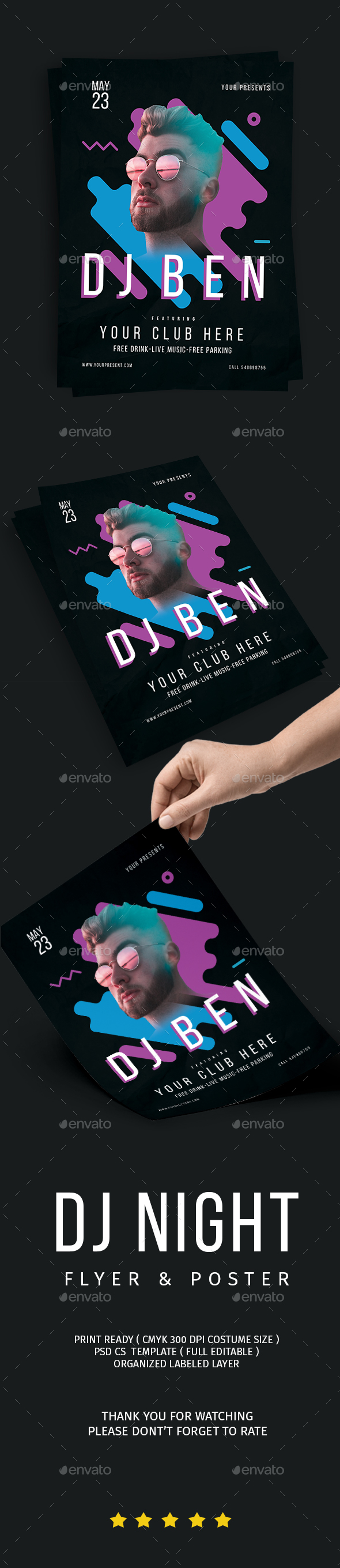 Dj Night Flyer - Flyers Print Templates
