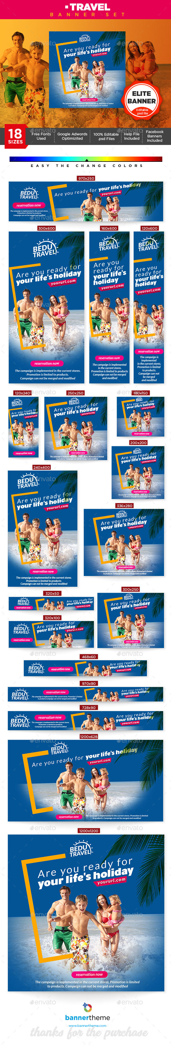 Travel Banner - Banners & Ads Web Elements