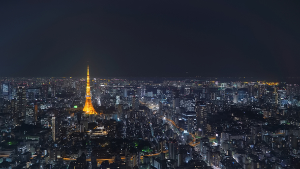 Tokyo Night Skyline Timelapse By Andrvlad Videohive