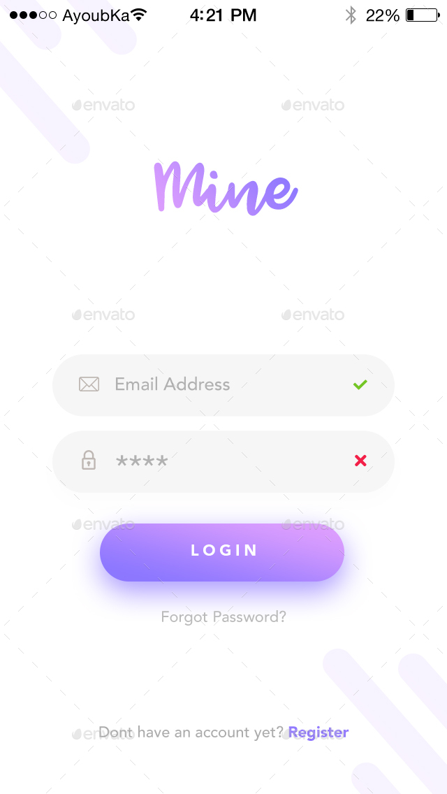 Mine - Mobile App UI Kit Design