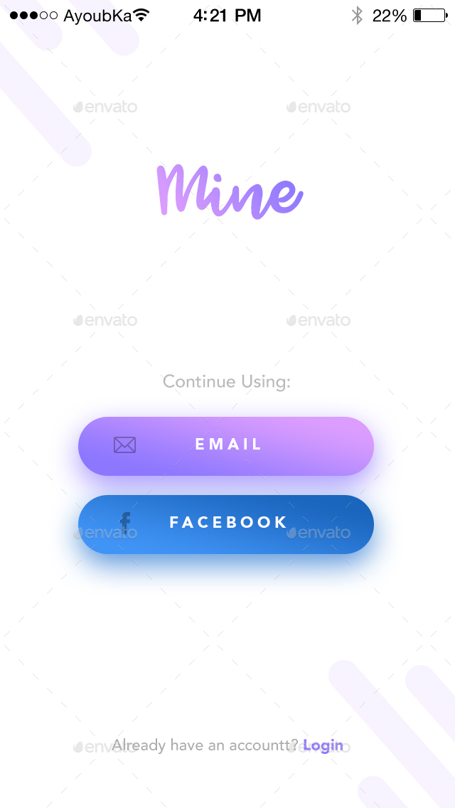 Mine - Mobile App UI Kit Design
