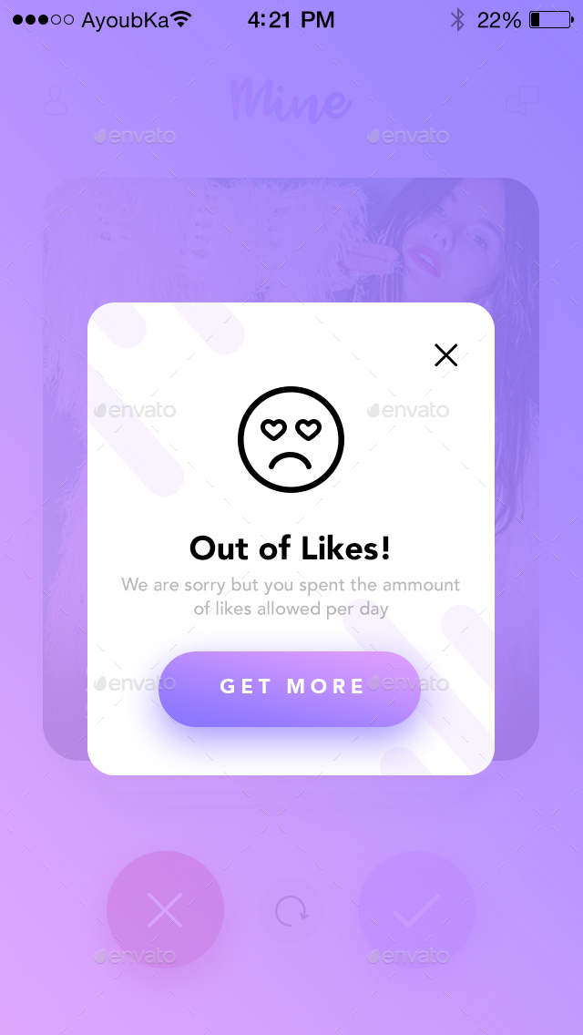 Mine - Mobile App UI Kit Design