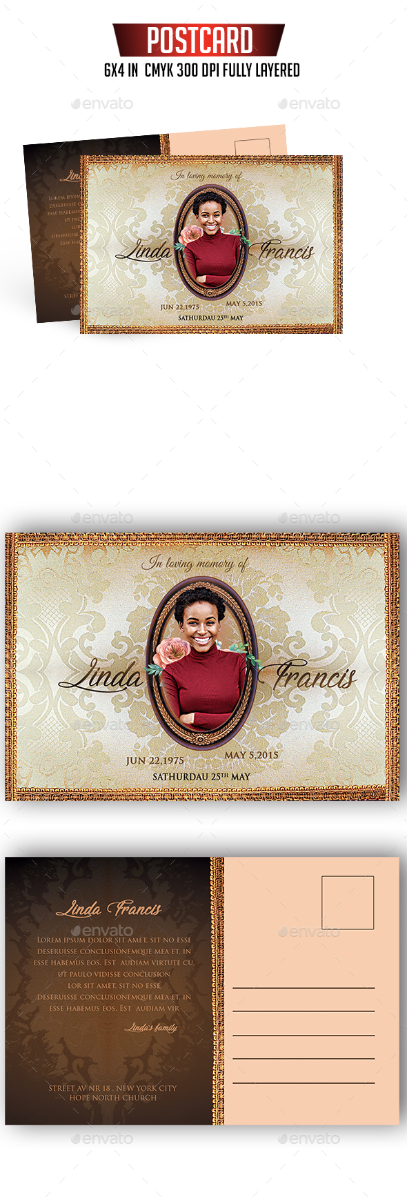 Funeral Program Postcard - Invitations Cards & Invites