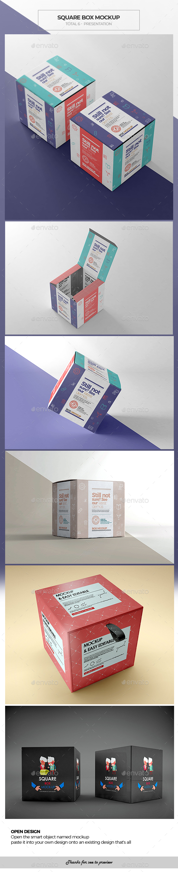 Square Box Mockup 2 - Miscellaneous Packaging