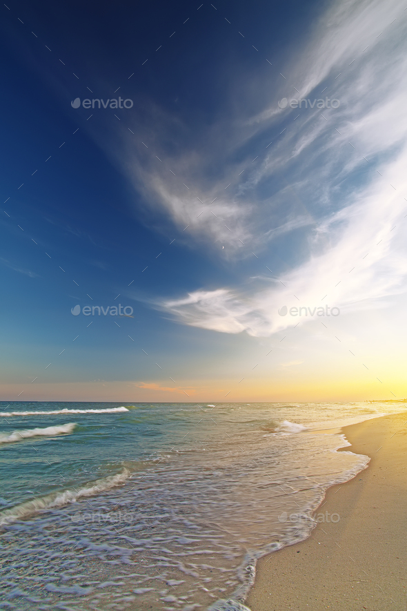 beach and beautiful tropical sea - Stock Photo - Images