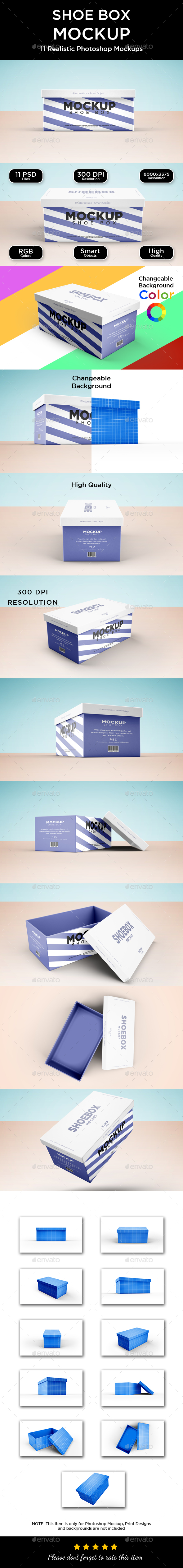 Shoe Box Mockup - Packaging Product Mock-Ups