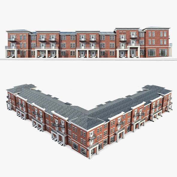 Apartment Complex 01 - 3DOcean Item for Sale