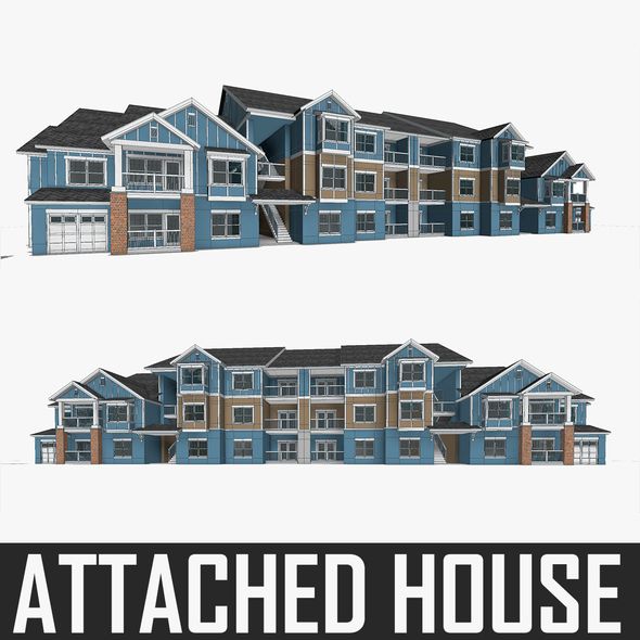 Attached House - 3Docean 21725334