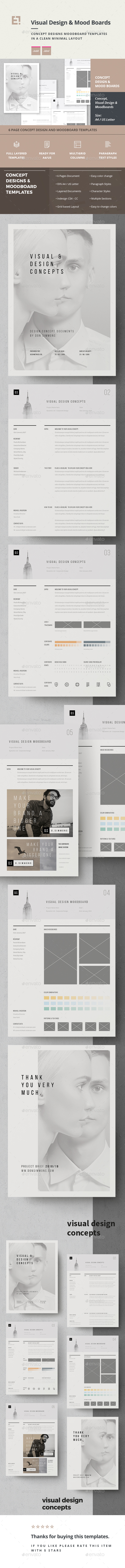 Concept Design Moodboard Templates - Portfolio Brochures