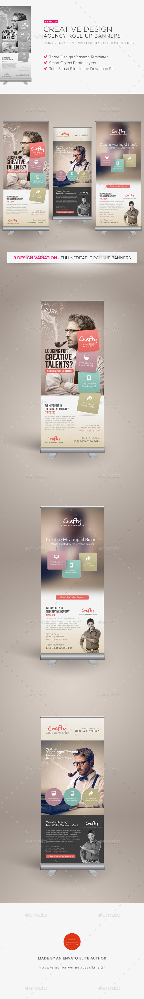 Creative Design Agency Roll Up Banners By Kinzi21 Graphicriver