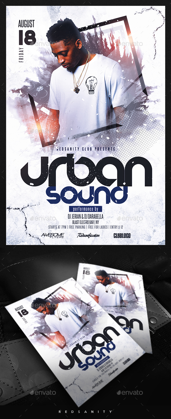 Urban Sound Flyer - Clubs & Parties Events