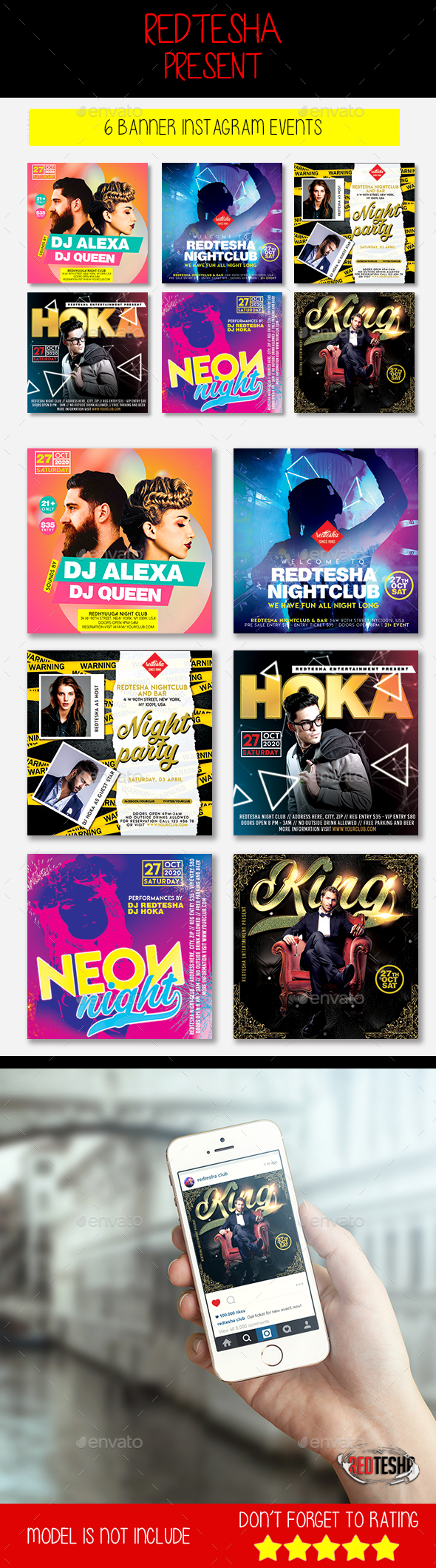 Instagram Banner Events - Banners & Ads Web Elements