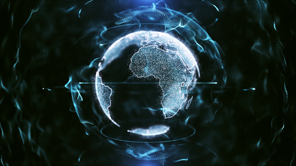 Hi-Tech Global Connection Particles Background loop alt