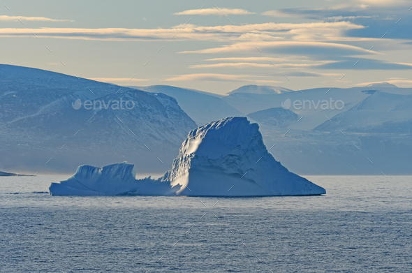 Iceberg in the Ocean Haze - Stock Photo - Images