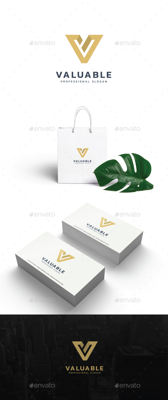 Letter V - Valuable Logo - Letters Logo Templates