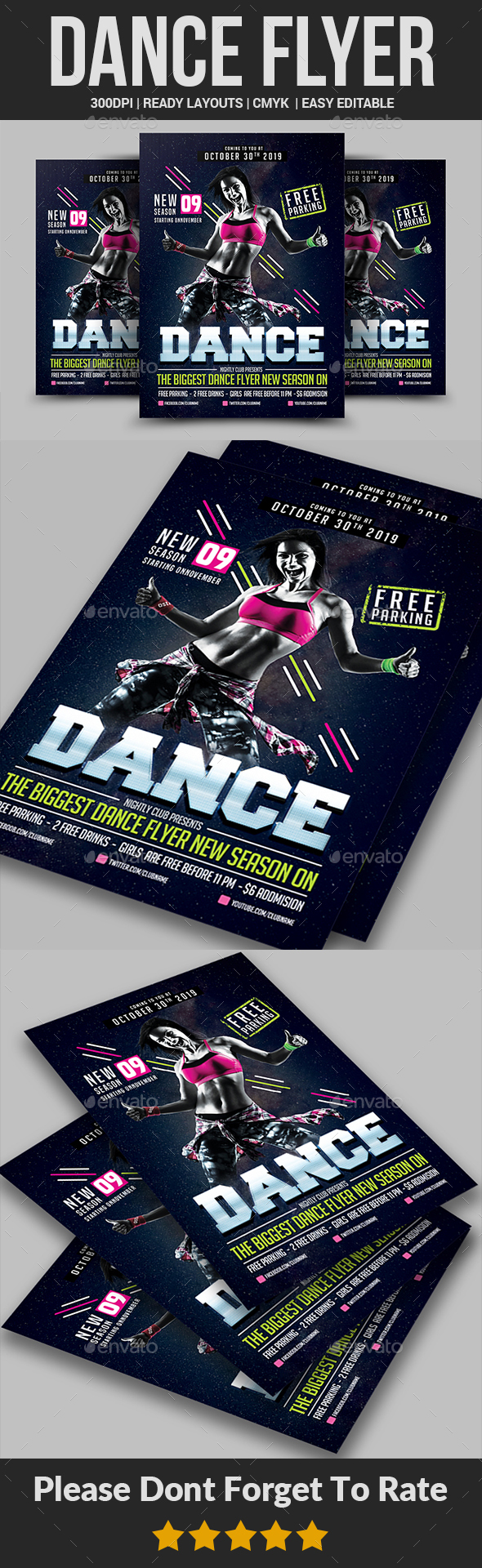 Dance Flyer Templates - Clubs & Parties Events