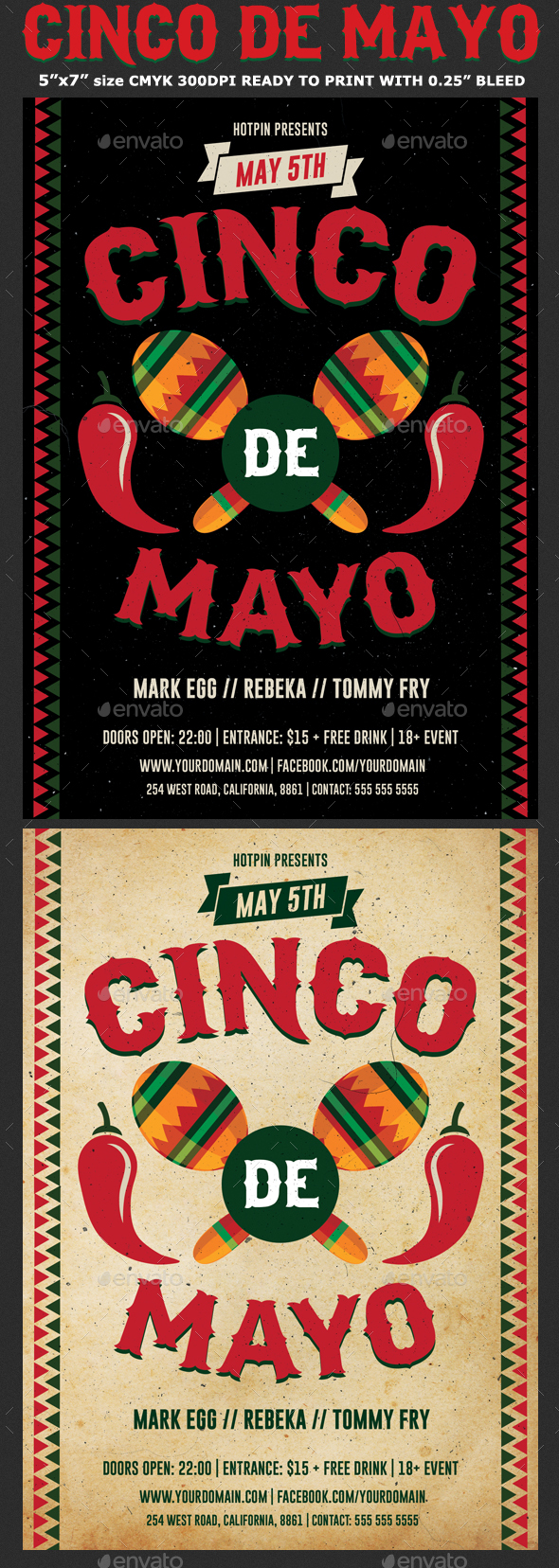 Cinco De Mayo Flyer Template - Clubs & Parties Events