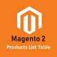 Products List Table For Magento 2