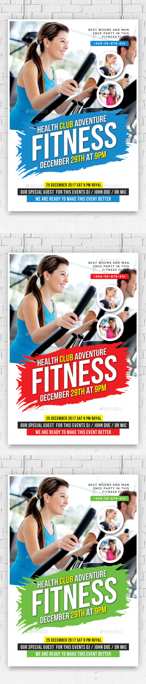 Fitness Health Flyers Template - Flyers Print Templates
