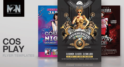n2n44 cosplay flyer templates