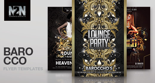 n2n44 barrocco style & lounge flyer templates