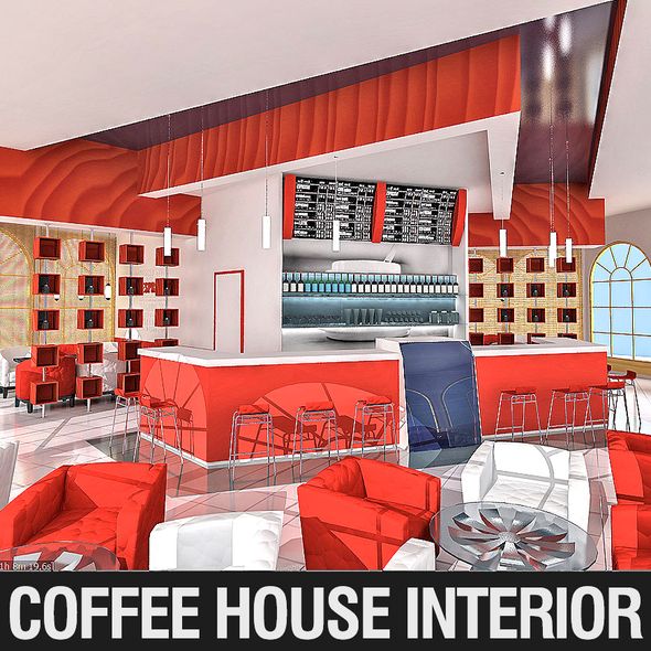 Coffee House Interior - 3Docean 21729331