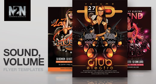 n2n44 sound and volume flyer templates