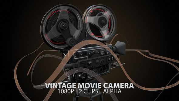 Vintage Movie Camera With Widening Shutter