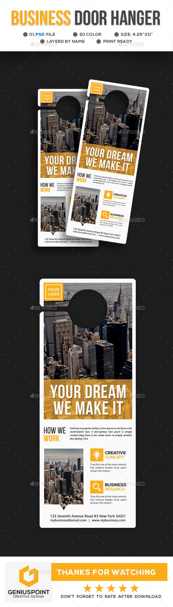 Business Door Hanger - Miscellaneous Print Templates