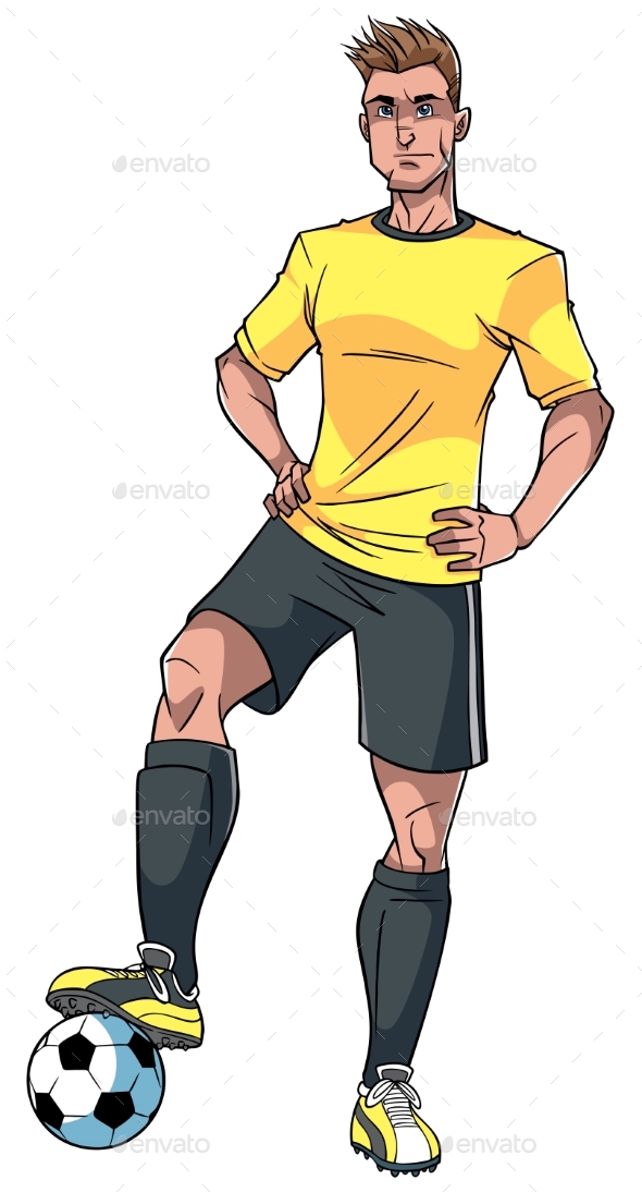 Football Player Illustration - Sports/Activity Conceptual