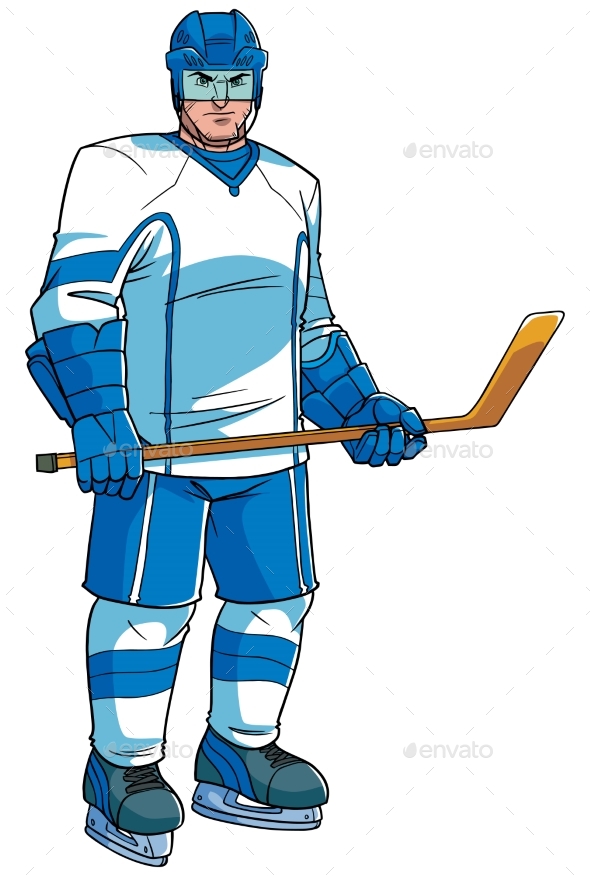 Hockey Player Illustration - Sports/Activity Conceptual