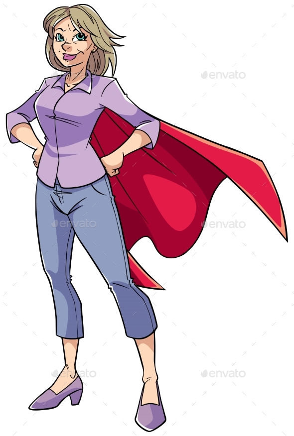 Super Grandma Illustration - People Characters