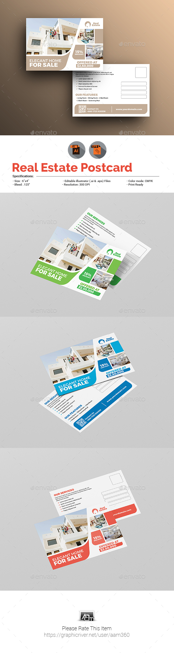 real estate postcard templates