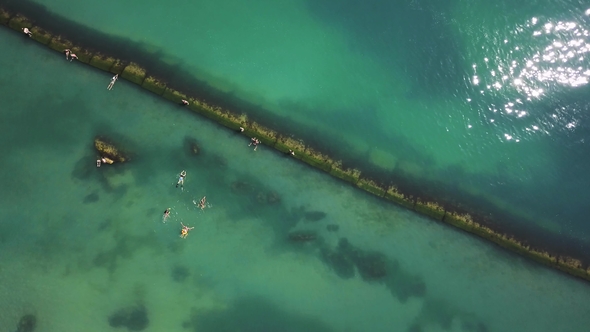 Marine Landscape with Breakwater