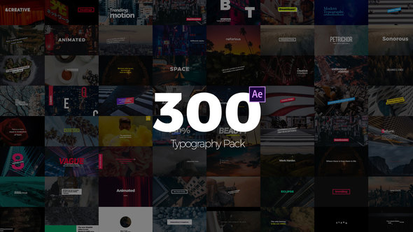 300 Typography Pack - VideoHive 21730964