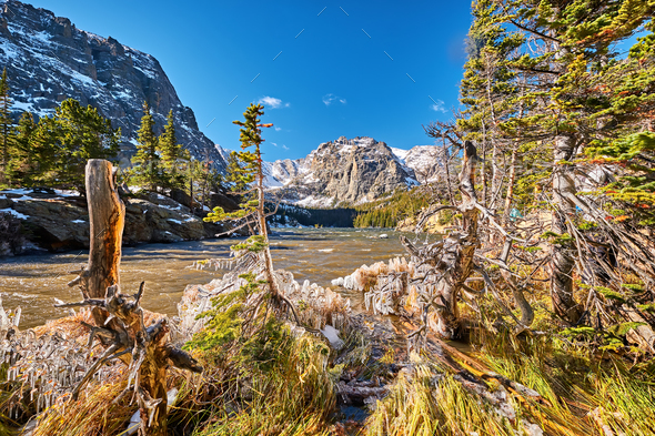 The Loch Lake, Rocky Mountains, Colorado, USA. - Stock Photo - Images