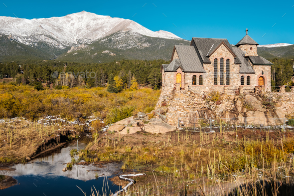 Chapel on the Rock near Estes Park in Colorado - Stock Photo - Images