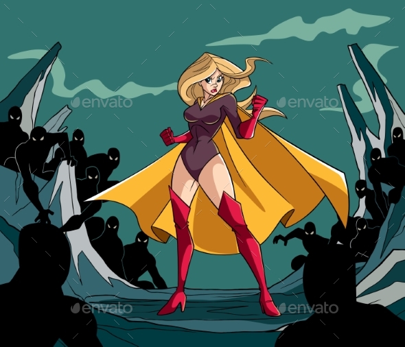 Superheroine Ready for Battle - People Characters