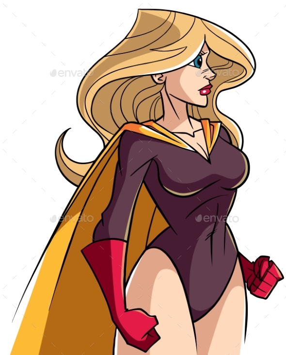 Superheroine Side Profile - People Characters