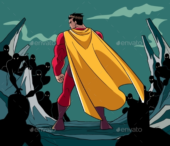 Superhero Ready for Battle - People Characters