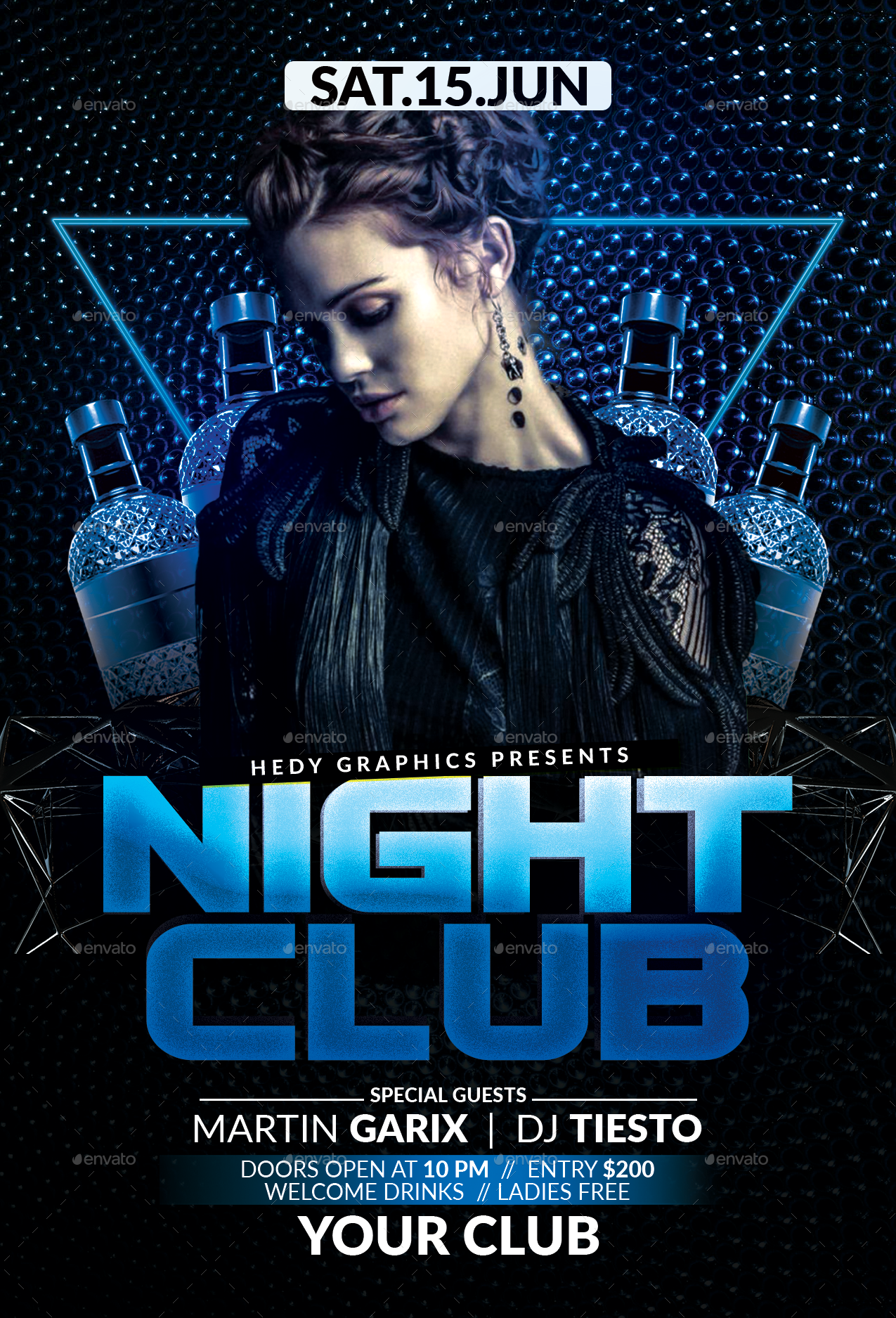 Night Club Flyer by HedyGraphics GraphicRiver