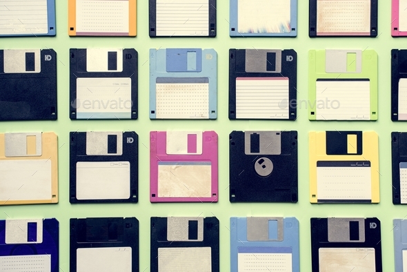 Old school floppy disk drive data storage Stock Photo by Rawpixel | PhotoDune