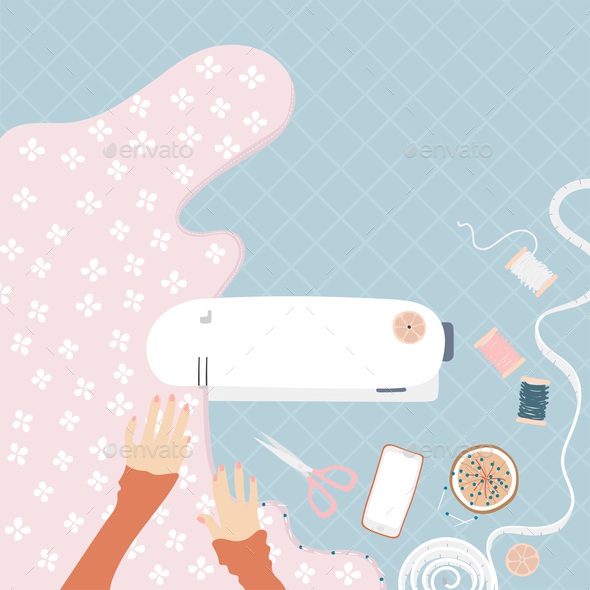 Woman sewing on a sewing machine Stock Photo by Rawpixel | PhotoDune