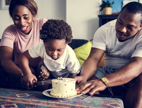 Black family cutting birthday cake Stock Photo by Rawpixel | PhotoDune