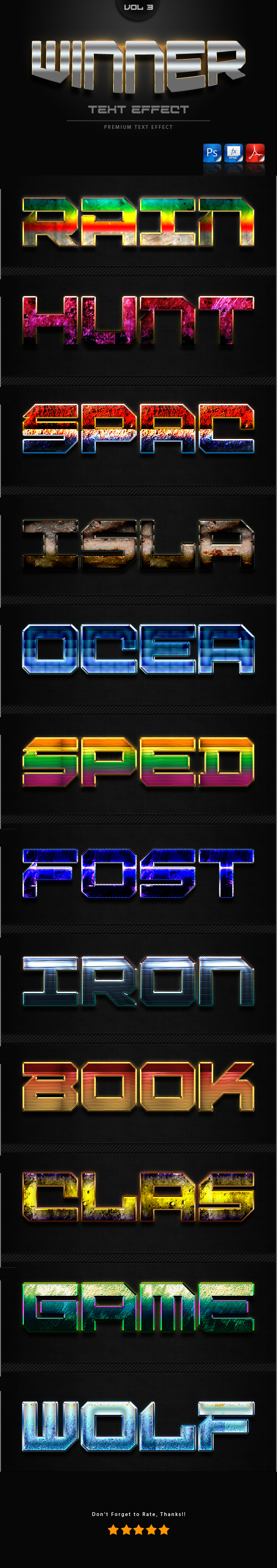 Winner Text Effect Styles Vol 3 - Text Effects Styles