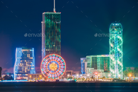 Batumi, Adjara, Georgia. Modern Architecture In Seafront Promena - Stock Photo - Images