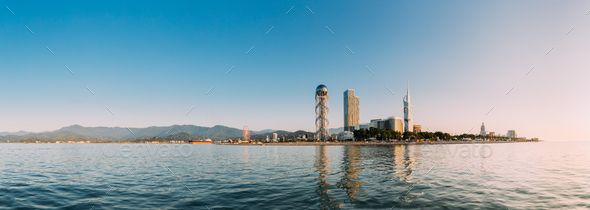 Batumi, Adjara, Georgia. Modern Architecture In Seafront Promena Stock ...