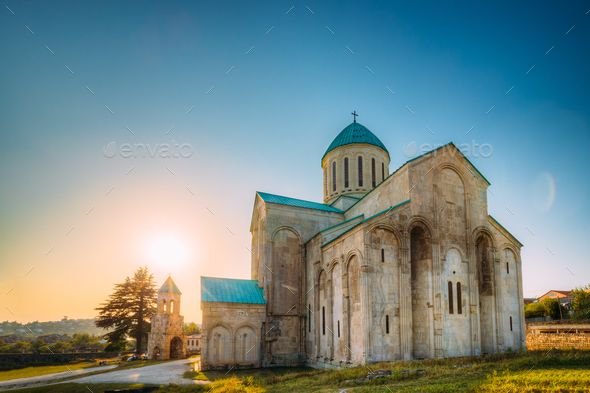Kutaisi, Georgia. Old Walls Of Bagrati Cathedral. UNESCO World H - Stock Photo - Images